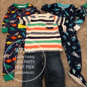 carter s pajamas 5 items little boy pjs shirt and jeans poshmark